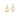GOLD PLATED EARRING WITH ZIRCONIA