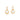 GOLD PLATED EARRING WITH ZIRCONIA