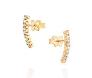 GOLD PLATED EARRING WITH ZIRCONIA