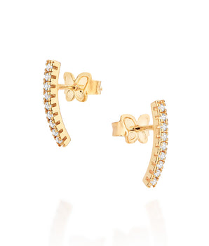 GOLD PLATED EARRING WITH ZIRCONIA