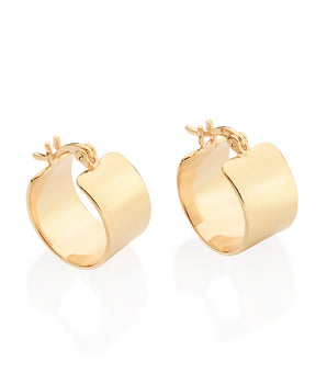 GOLD MODERN HUGGIE EARRINGS