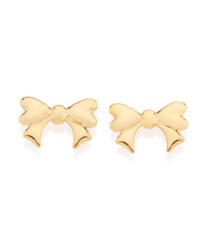 GOLD BOW STUD EARRINGS