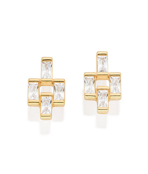 GOLD DANCER STUD EARRINGS