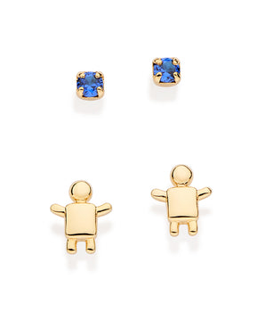 GOLD BABY BOY STUD EARRING KIT
