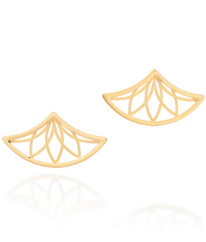 GOLD LOTUS FLOWER EARRINGS