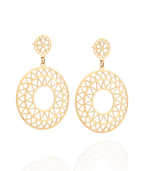 GOLD SUNNY DAY DANGLY EARRINGS