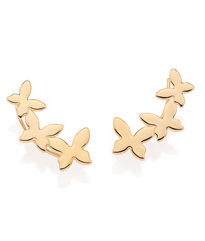 GOLD BUTTERFLY TRIO EARRINGS