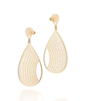GOLD WATER DROP MAXI EARRINGS