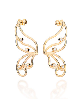 GOLD PLATED EARRING WITH ZIRCONIA