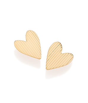 GOLD FOLLOW YOUR HEART EARRINGS