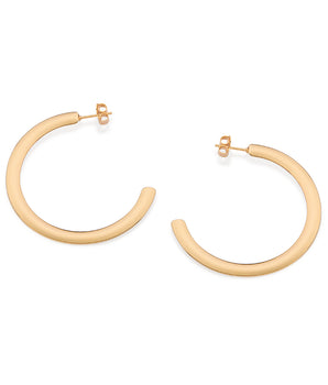 GOLD THICK ESSENTIAL HOOP EARRINGS