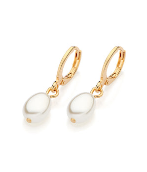 GOLD PLATED EARRING WITH PEARL