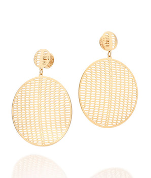 GOLD WHICKER MAXI EARRINGS