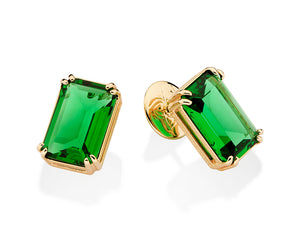 GOLD PLATED EARRING WITH CRYSTAL