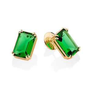 GOLD PLATED EARRING WITH CRYSTAL