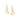GOLD KOREAN HEART DANGLY EARRINGS
