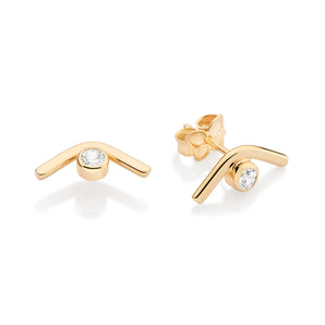 GOLD BOOMERANG STUD EARRINGS