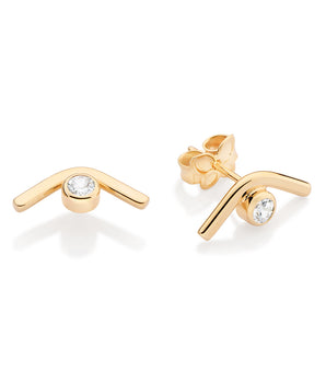 GOLD BOOMERANG STUD EARRINGS