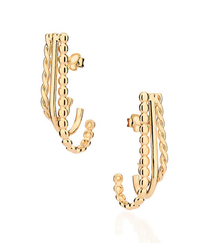 GOLD FUTURISTIC HOOP EARRINGS