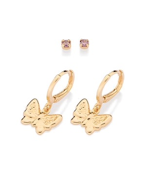 GOLD BUTTERFLY EARRINGS KIT