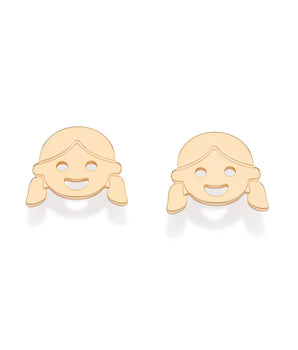 GOLD GIRL STUD EARRINGS