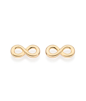 GOLD INFINITY SIGN STUD EARRINGS
