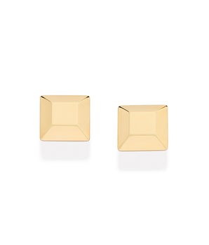 GOLD SQUARE STUD EARRINGS
