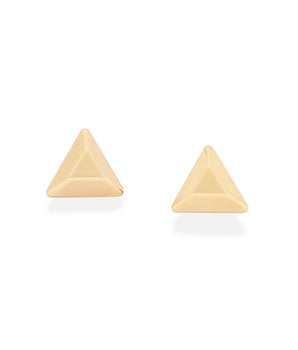 GOLD TRIANGLE STUD EARRINGS