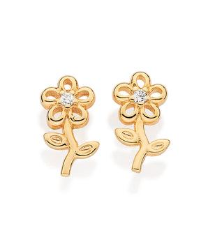 GOLD SUMMER TIME BLOOM STUD EARRINGS