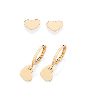GOLD FULL ON HEARTS EARRINGS KIT