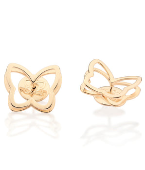 GOLD HOLLOW BUTTERFLY STUD EARRINGS