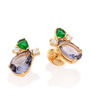 GOLD COLORFUL LIFE CYCLES EARRINGS