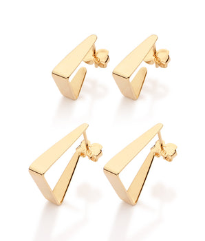 GOLD THE TRIANGLE EDIT HOOP EARRINGS KIT