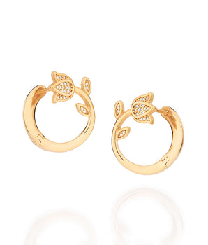 GOLD TULIP STUD EARRINGS