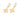 GOLD TWIN BLOOM HUGGIE EARRINGS