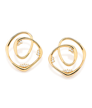 GOLD INNER ROSE EARRINGS