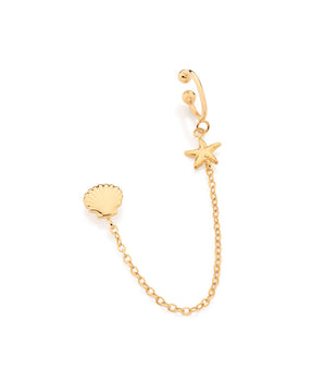 GOLD MEET ME BY THE OCEAN EAR CUFF