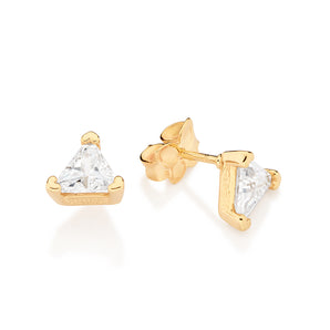 GOLD SUMMER TRIANGLE STUD EARRINGS