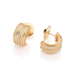 GOLD RADIANCE HUGGIE EARRINGS