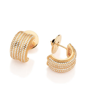 GOLD RADIANCE HUGGIE EARRINGS