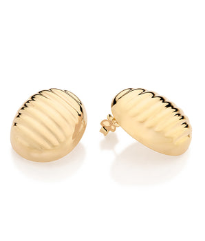 GOLD IMPERIAL OVAL MAXI EARRINGS
