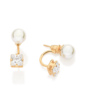 GOLD ORIGIN PEARL STUD EARRINGS