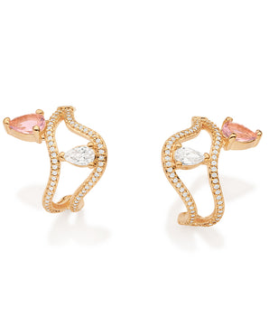 GOLD PINKALICIOUS HOOP EARRINGS