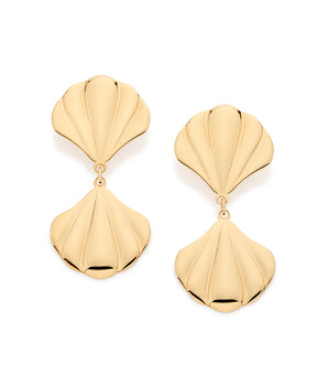 GOLD SIRENA SEASHELL EARRINGS