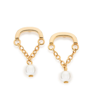 GOLD PORTOFINO PEARL EARRINGS