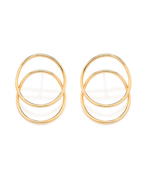 GOLD CIRCLE OF TIME MAXI EARRINGS