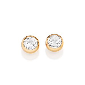GOLD FOREVER BRILLIANT STUD EARRINGS