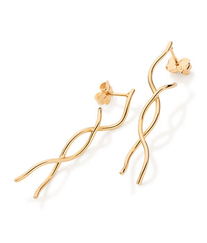GOLD INFINITE EMBRACE INTERTWINED EARRINGS