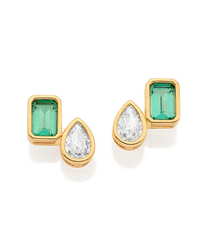 GOLD LOVE IN BLOOM STUD EARRINGS