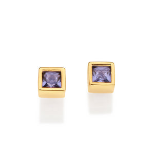 GOLD FOREVER SHINE STUF EARRINGS IN PURPLE